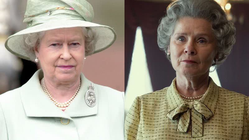 Rainha Elizabeth II: vida real e ficção - Getty Images e Divulgação/Netflix