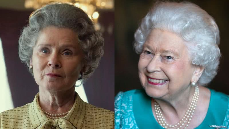 Rainha Elizabeth II: ficção e vida real - Divulgação/Netflix e Getty Images