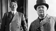 Adolf Hitler (esq.) e Winston Churchill (dir.) - Domínio Público