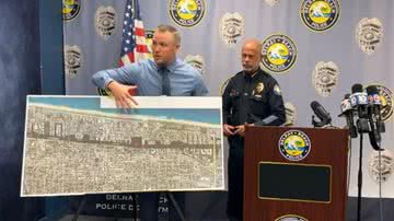 Fotografia de reunião da polícia a respeito do caso - Divulgação/ Departamento de Polícia de Delray Beach