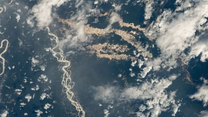 Os rios de ouro na Amazônia - Divulgação/Nasa