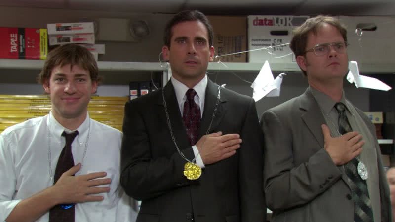 Cena do episódio 'Olimíadas de Escritório' de The Office - Divulgação/NBC