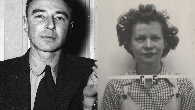 Fotografias antigas do físico J. Robert Oppenheimer e de sua esposa, Kitty - Domínio Público via Wikimedia Commons / Foto por Los Alamos National Laboratory pelo Wikimedia Commons