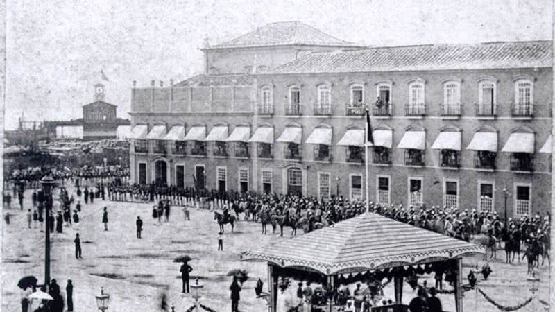 Paço Imperial no dia do casamento da Princesa Isabel, em 1864 - Wikimedia Commons/Domínio Público / Arsénio da Silva - National Archives of Brazil