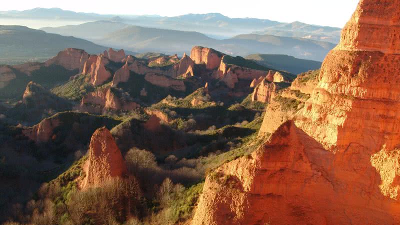 Paisagem de Las Médulas, criada pela técnica do ruina montium - Rafael Ibáñez Fernández/ Creative Commons/ Wikimedia Commons