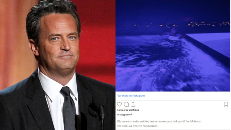 Matthew Perry e última foto compartilhada - Getty Images e reprodução/Instagram