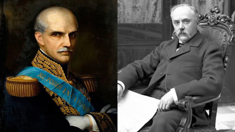 Os antigos presidentes assassinados do Equador e Uruguai, Gabriel García Moreno e Juan Idiarte Borda, respectivamente - Domínio Público via Wikimedia Commons