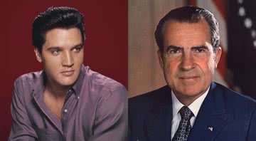 Montagem de Elvis Presley ao lado de Richard Nixon - Creative Commons