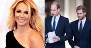 A cantora Britney Spears e os príncipes William e Harry - Wikimedia Commons