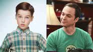 Iain Armitage como Sheldon e Jim Parsons como o personagem - Divulgação / CBS