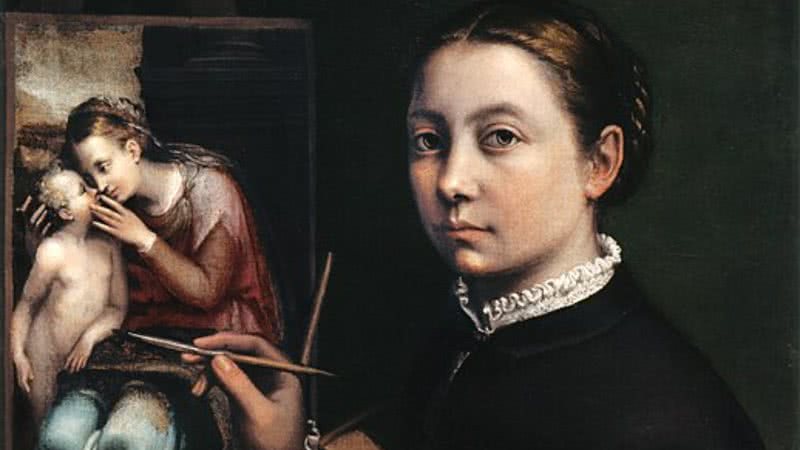 Autorretrato de Sofonisba Anguissola de 1556 - Domínio Público via Wikimedia Commons