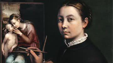 Autorretrato de Sofonisba Anguissola de 1556 - Domínio Público via Wikimedia Commons