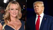 Stormy Daniels e Donald Trump, respectivamente - Getty Images