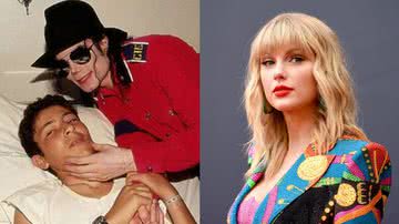 Brasileiro ao lado de Michael Jackson (à esqu.) e Taylor Swift (à dir.) - Arquivo pessoal e Getty Images