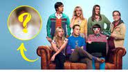 Montagem de pôster de divulgação de 'The Big Bang Theory' com pessoa famosa sem identificação - Divulgação / CBS