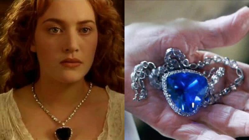 Cena de 'TItanic', em que mostra a personagem Rose com o colar - Divulgação / 20th Century Studios