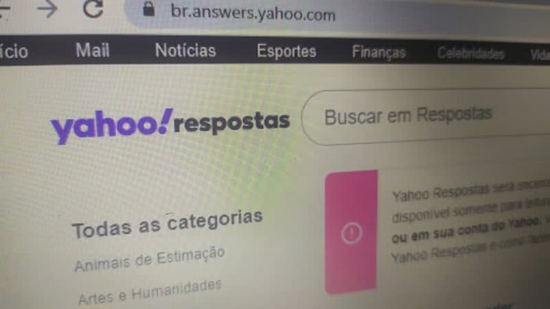 Foto da página inicial do Yahoo Respostas - Fabio Previdelli/ Aventuras na História