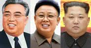 Os três líderes norte-coreanos: Kim Il-sung, Kim Jong-il e Kim Jong-un - Wikimedia Commons