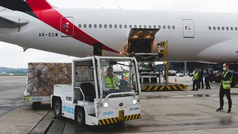 Kits doados pela Vale chegando no país - Divulgação