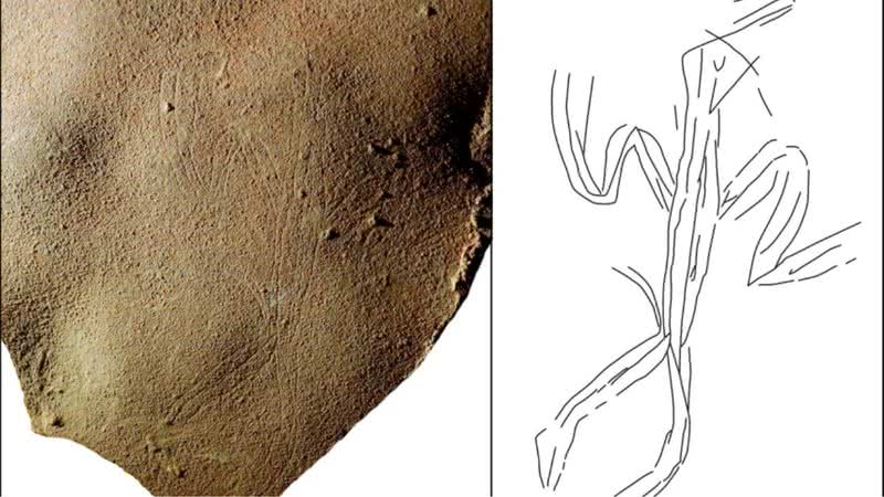 Figura humana encontrada na sepultura - Eli Crater Gerstein