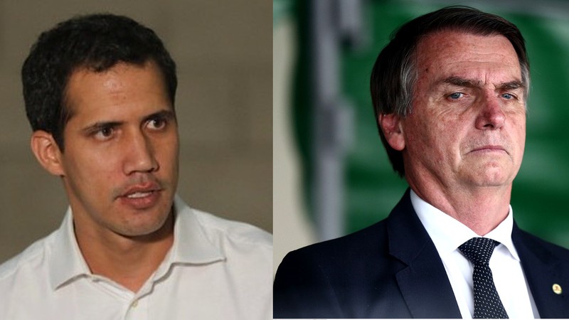 Juan Guaidó e Bolsonaro - Reprodução