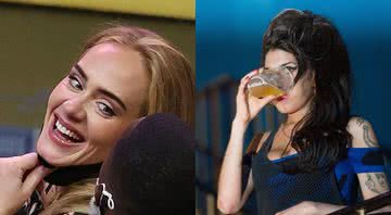 Montagem com fotografia de Adele e Amy Winehouse - Getty Images