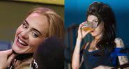 Montagem com fotografia de Adele e Amy Winehouse - Getty Images