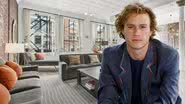 Heath Ledger em montagem com apartamento ao fundo - Divulgação/Corcoran Group - Getty Images