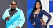 Montagem com fotografia de Cedric the Enterteiner e Nicki Minaj - Getty Images