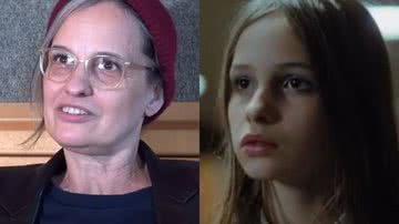 Natja Brunckhorst com 13 anos, na época da filmagem do filme e hoje, com 55 anos - Divulgação / Youtube / laserhotline e Divulgação / Youtube/ Unseen Trailers