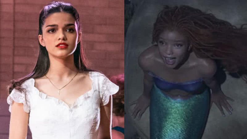 Montagem de Rachel com Halle em seus respectivos papéis - Divulgação / Redes sociais / Disney