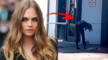 Montagem de Cara Delevingne durante evento e em imagens recentes - Getty Images - Divulgação / Vídeo / Today Viral News