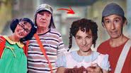 Montagem de Chaves e Chiquinha com os personagens de "Miguelito" - Divulgação / Televisa / Antonio Chahestian / Record TV