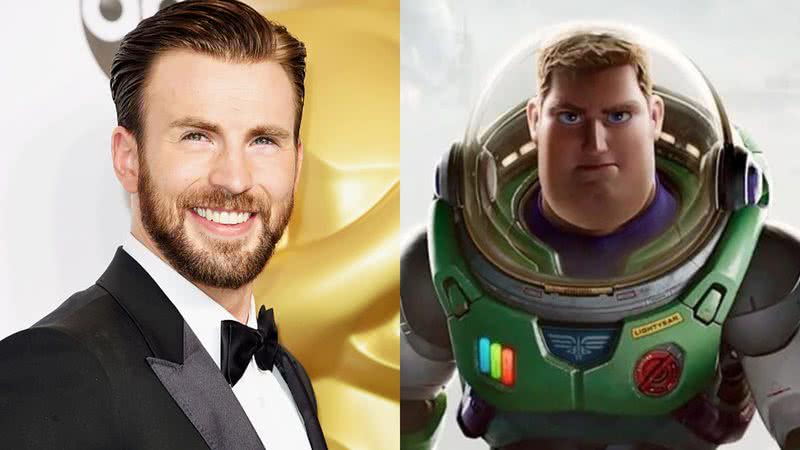 Chris Evans (à esqu.) e imagem de 'Lightyear' (à dir.) - Getty Images e Divulgação/Pixar