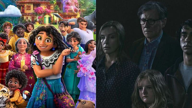 Pôster do filme 'Encanto' e pôster de 'Hereditário' - Divulgação/Disney / Divulgação/Diamond Films