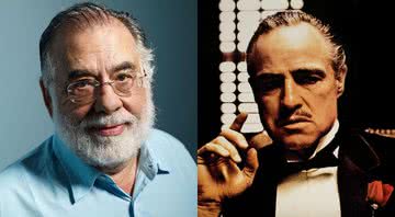 Coppola em montagem com Brando no papel de 'Don Corleone' - Getty Images / Divulgação / Paramount