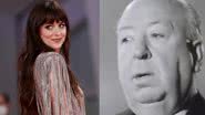 Dakota Johnson e Alfred Hitchcock - Getty Images e Divulgação/Youtube/Memórias Vivas