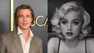 Brad Pitt se surpreende com atuação de Ana de Armas em 'Blonde' - Foto de Kevin Winter na GettyImages e Divulgação/ Netflix