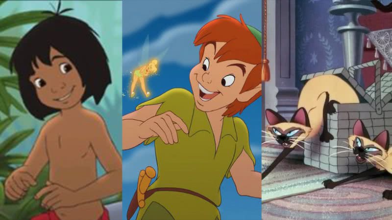 Montagem com três animações clássicas da Disney - Divulgação/Disney