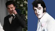 Elvis Presley em 'Priscilla', interpretado por Jacob Elordi, e fotografia do verdadeiro 'Rei do Rock' - Divulgação/A24 / Divulgação