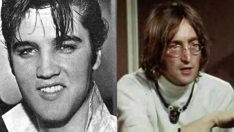 Os astros Elvis Presley e John Lennon - Rossano aka Bud Care via Wikimedia Commons / Divulgação/Youtube/xezene1