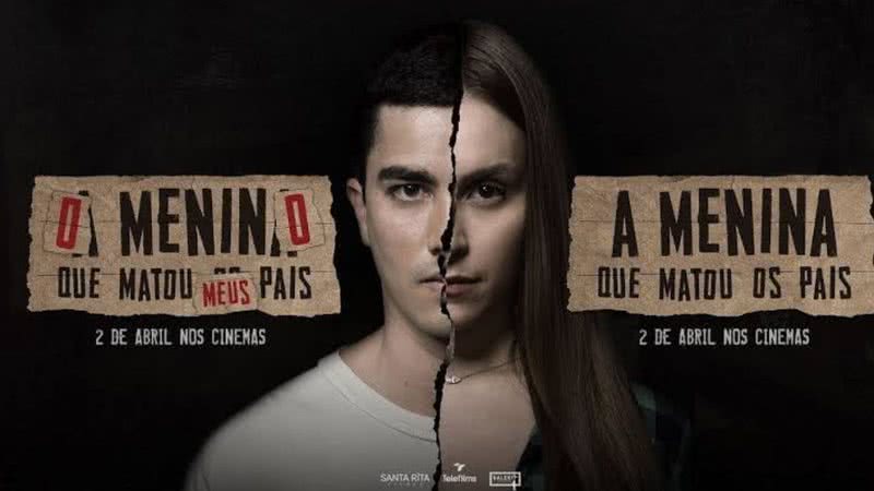 Pôster dos filmes “O menino que matou meus pais” e “A menina que matou os pais” - Divulgação/Telefilms