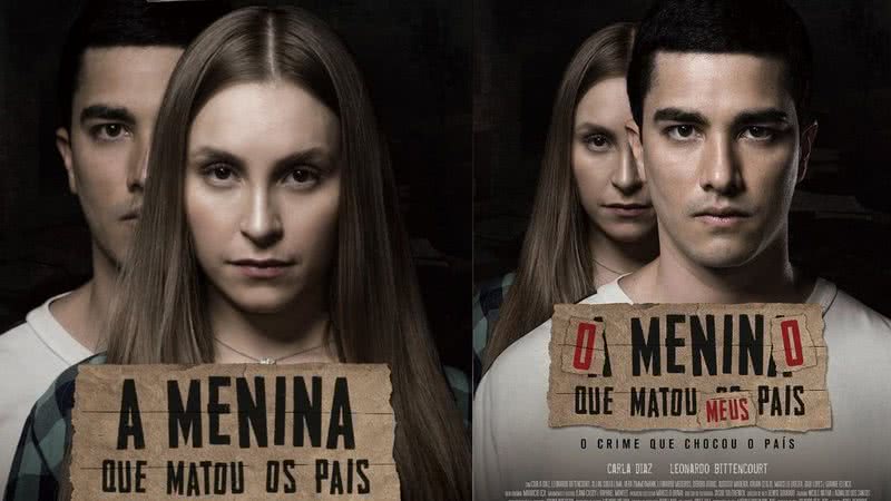 Pôster dos filmes ‘A Menina Que Matou os Pais’ e ‘O Menino Que Matou Meus Pais’ - Divulgação/Amazon Prime Video