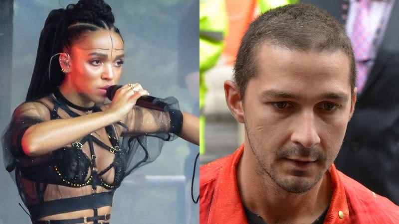 FKA Twigs (esq.) em montagem com o ex-namorado Shia LaBeouf (dir.) - Wikimedia Commons