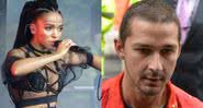 FKA Twigs (esq.) em montagem com o ex-namorado Shia LaBeouf (dir.) - Wikimedia Commons