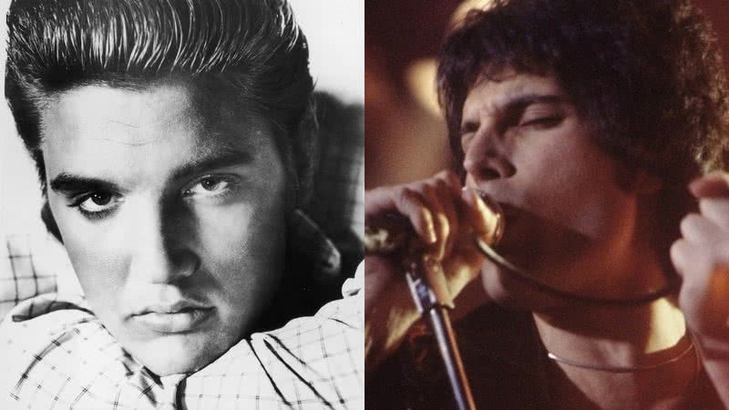 Elvis Presley (à esqu.) e Elvis Presley (à dir.) - Getty Images // Imagem de David Mark por Pixabay