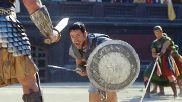 Russel Crowe no filme Gladiador (2000) - Divulgação/Universal Studios