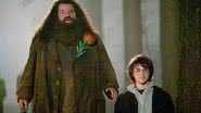 Robbie Coltrane como Hagrid, em Harry Potter - Divulgação / Warner Bros Pictures