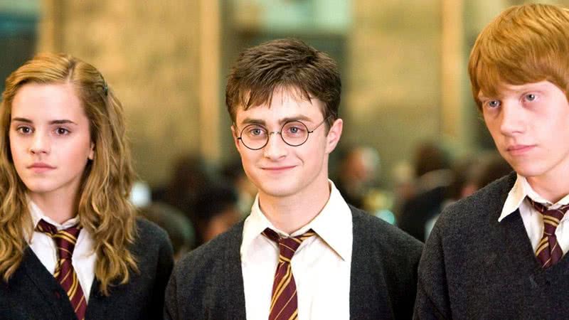 Os protagonistas da saga: Hermione, Harry e Ronald - Divulgação