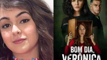 Atriz Klara Castanho e Cartaz de 'Bom dia, Verônica' - Divulgação/Arquivo pessoal e Divulgação/Netflix